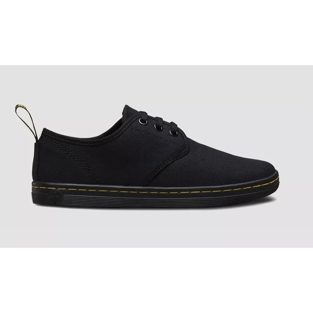 Womens Size 9 Dr. Martens Soho Black Canvas 3-Eye Oxford Shoes NEW